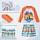 UV Schwimmshirt Jungen 2-teiliges Langarm Badeshirt Mit Kinder Boardshorts Junge UV Shutz Badeanzug 92 98/2-3 Jahre