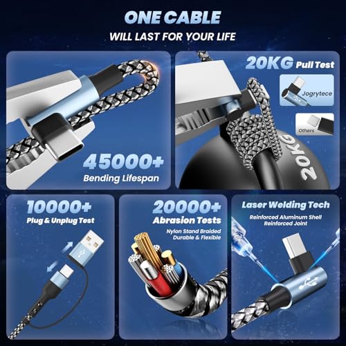 90 Degree Phone Charger Multi Charging Cable with Dual Type C Micro IP - image 6