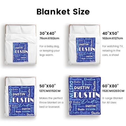 Personalized Blankets for Kids with Names Customized Blankets with Name for Adult Custom Blanket Gift for Birthday Christmas Valentines Day Gift