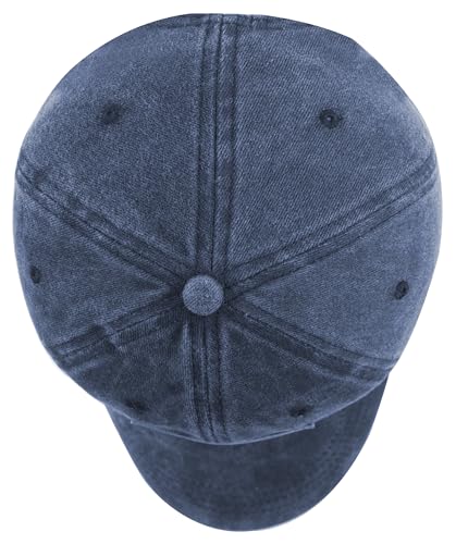 Image of Fishing Papa Hats for Men, Vintage Cotton Fishing Decor Leather Patch Baseball Cap for Dad Papa
