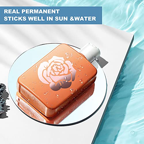 Image of HTVRONT Rose Gold Chrome Permanent Vinyl - 12 inch x 10FT Mirror Metallic Permanent Adhesive Vinyl Roll Compatible with Cricut Cutting Machine - Easy to Weed & Transfer