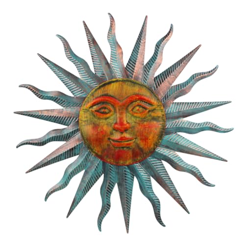 VEWOGARDEN Sun Outdoor Wall Decor 28 Waterproof Large Metal Wall Art for Home Outside Patio Garden Fence Decorations