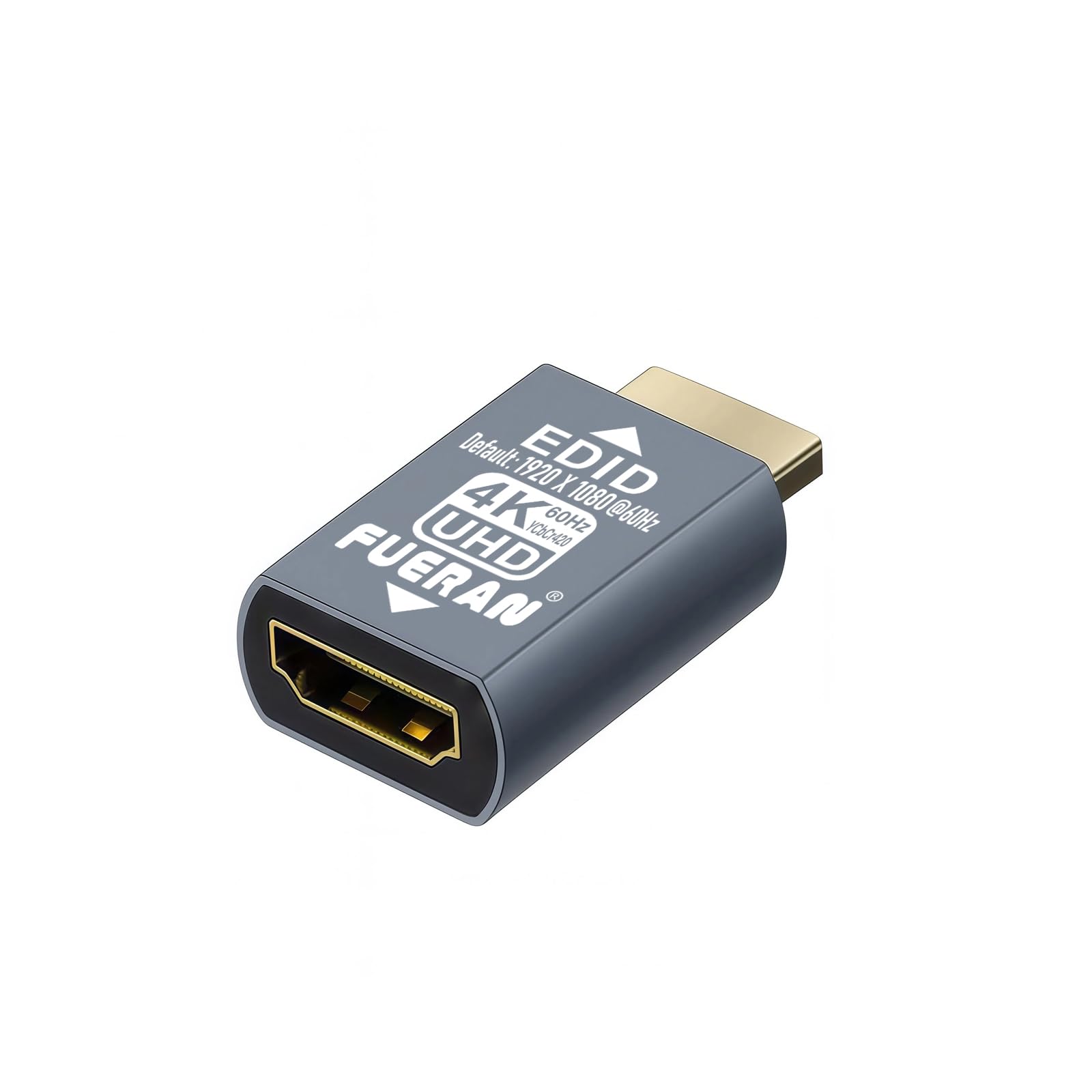Adattatore Emulatore HDMI EDID, Passthrough 1920x1080@60Hz, Plug & Play, Compatibile con Mac, da Thunderbolt a HDMI, Switch, Ricevitori AV, Extender (4K (predefinito-1920x1080@60Hz) 1P)