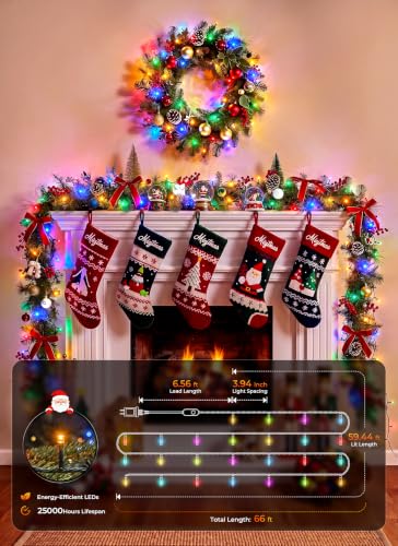 LED Smart Christmas Tree Lights, 200LED 66FT Color Changing - image 8