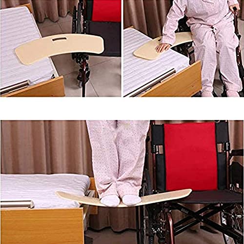Tabla de transferencia curva de madera para coche, cama y silla de ruedas 6