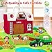 Farm Animal Toys for 1 2 3 Year Old Toddlers, Big Red Barn with Farm Mat & Animals & Tractor Toy for Boys Girls, Montessori Learning Interactive Barn Set for Kids 1-3, Ideal Christmas Birthday Gifts