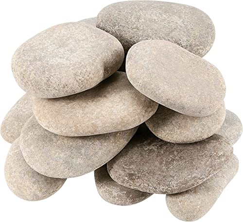 Pierres de peinture Lot de 16 galets de rivière lisses 7-10 cm pour loisirs créatifs