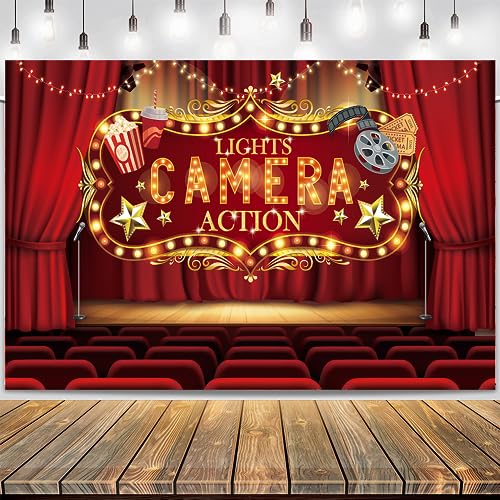 LOONELO Lights Camera Action Backdrop with 70.8