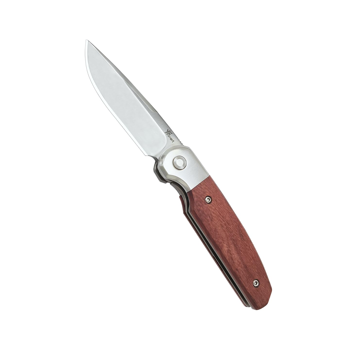 Nóż YF SMART Small Floding Pocket EDC – ostrze typu drop point, rękojeść z brązowego płótna z micarty, głęboki klips do kieszeni, kompaktowy składany nóż na kemping, piesze wycieczki i przygody (Mini)