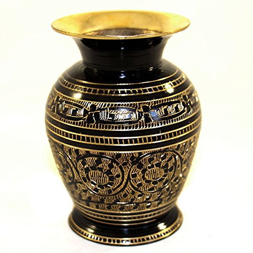 SkyWalker Metal Flower Vase (4 Inch, Gold; Black)-image-14