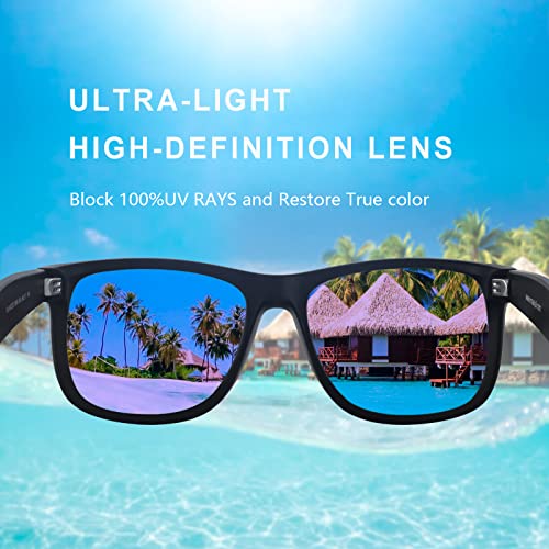 Image of MAXJULI Polarized Sunglasses for Men and Women,UV Protection Rectangular Sun Glasses 8806