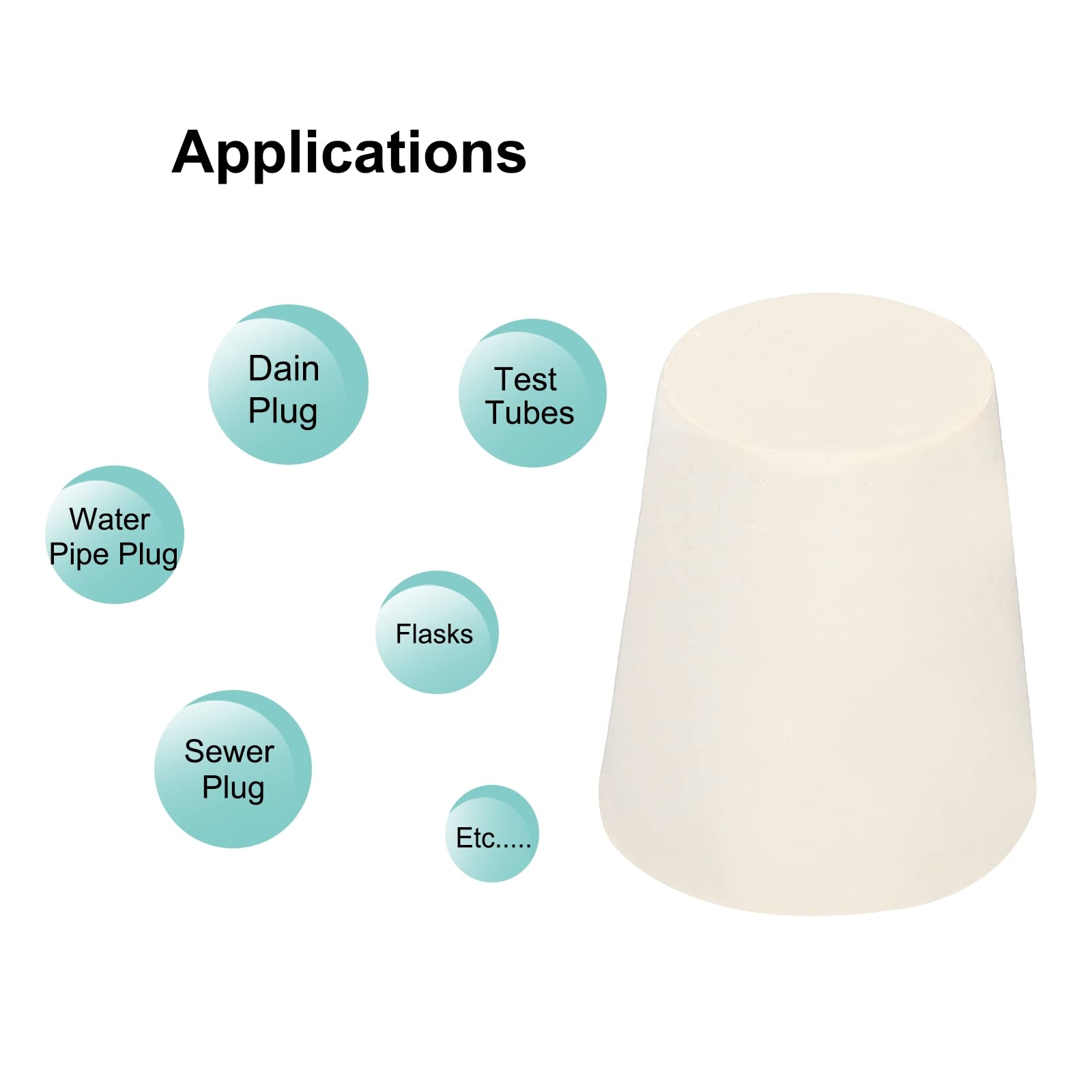 Sourcing Ap Rubber Tapered Plug 13 To 17 Solid Test Tubes Bungs