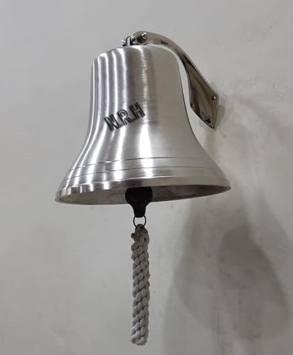 Cloches de navire maritime - Pour montre de service - Cloches à suspendre au mur (20,3 cm, finition Nikil)