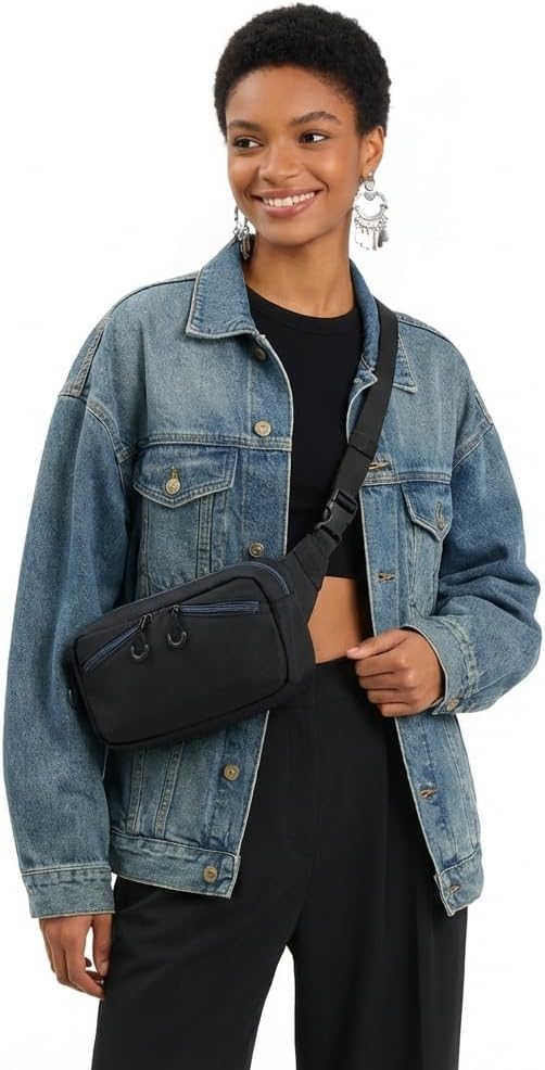 Water-Resistant Waist Pack with Breathable Back Panel and Key Hook for Travel Running Hiking and Everyday Use by QUATIAN - Image 2