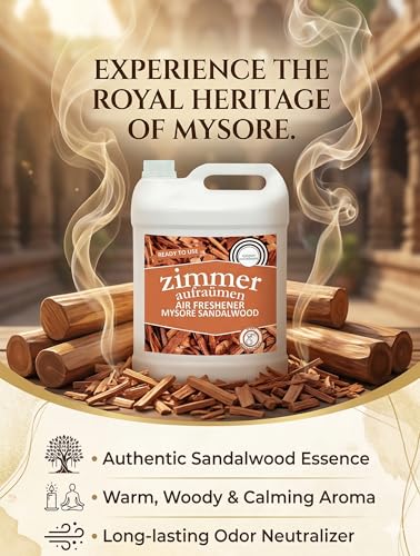 Image of Room Freshener 5L | Mysore Sandalwood | For Spray | Long Lasting Fragrance for Hotels, Offices, Restaurants & Home | Alcohol-Free | No Gas Spray