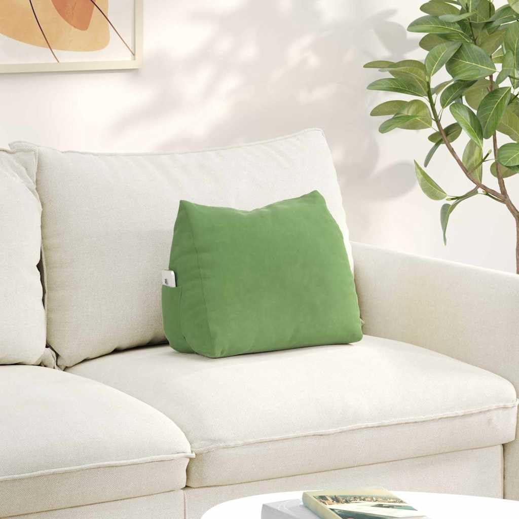 Coussin de dossier déhoussable et lavable avec housse amovible en velours côtelé