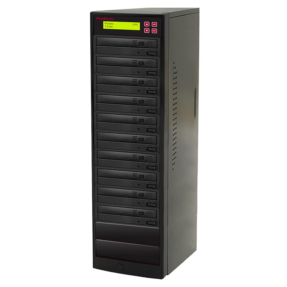 1 to 9 24X Burner M-Disc Support CD DVD Duplicator - Standalone Copier Duplication Tower PIO-S9T-DVD-BK