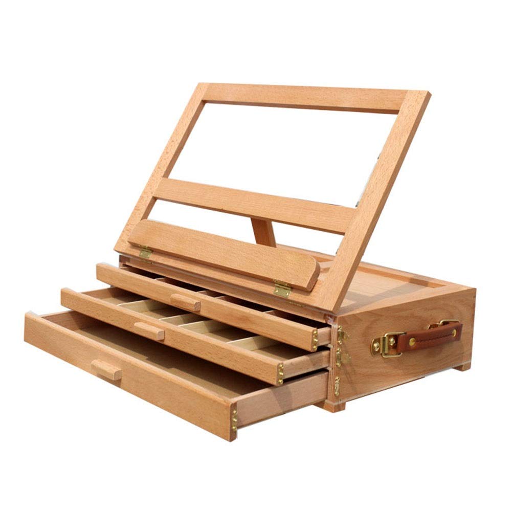 COSTWAY Schildersezel van hout, groot, 183 cm, canvas standaard met plank en lade, inklapbare houten ezel met schouderriem, schildersezel voor doeken tot 86 cm, ateliersezel voor kinderen en COSTWAY Schildersezel van hout, groot, 183 cm, canvas standaard met plank en lade, inklapbare houten ezel met schouderriem, schildersezel voor doeken tot 86 cm, ateliersezel voor kinderen en