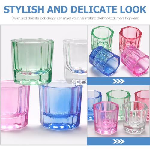 8 piezas vasos de vidrio para manicura miniatura 7