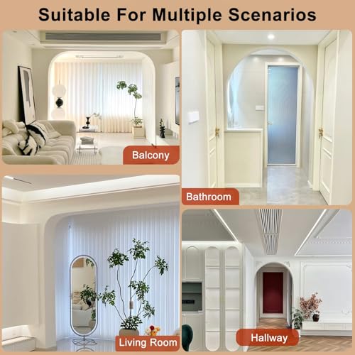 Kit de arco para puerta precurvado de espuma para suavizar esquinas en pasillos interiores 8