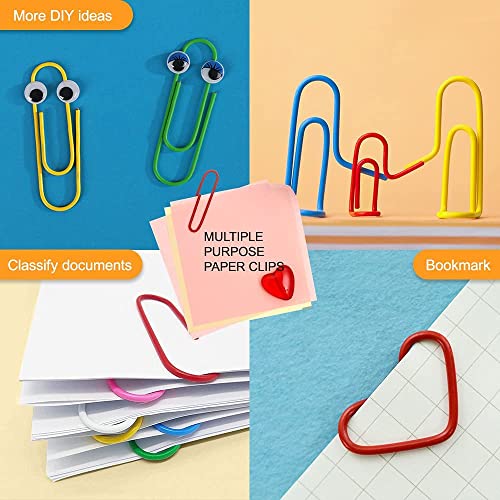 Binder Clips Paper Clips, Sopito 300Pcs Colored Office Clips Set With Paper Clamps Paperclips Rubber Bands For Office And School Supplies, Assorted Sizes #TOP4