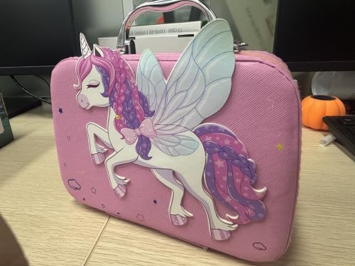 Image of Kids Makeup Kit for Girl - Real Washable Makeup Set with Pink Unicorn Bag, Princess Makeup Kit Toy for Little Girls, Pretend Play Makeup Set for Toddler, Birthday Gifts for Girls Age 3 4 5 6 7 8-12
