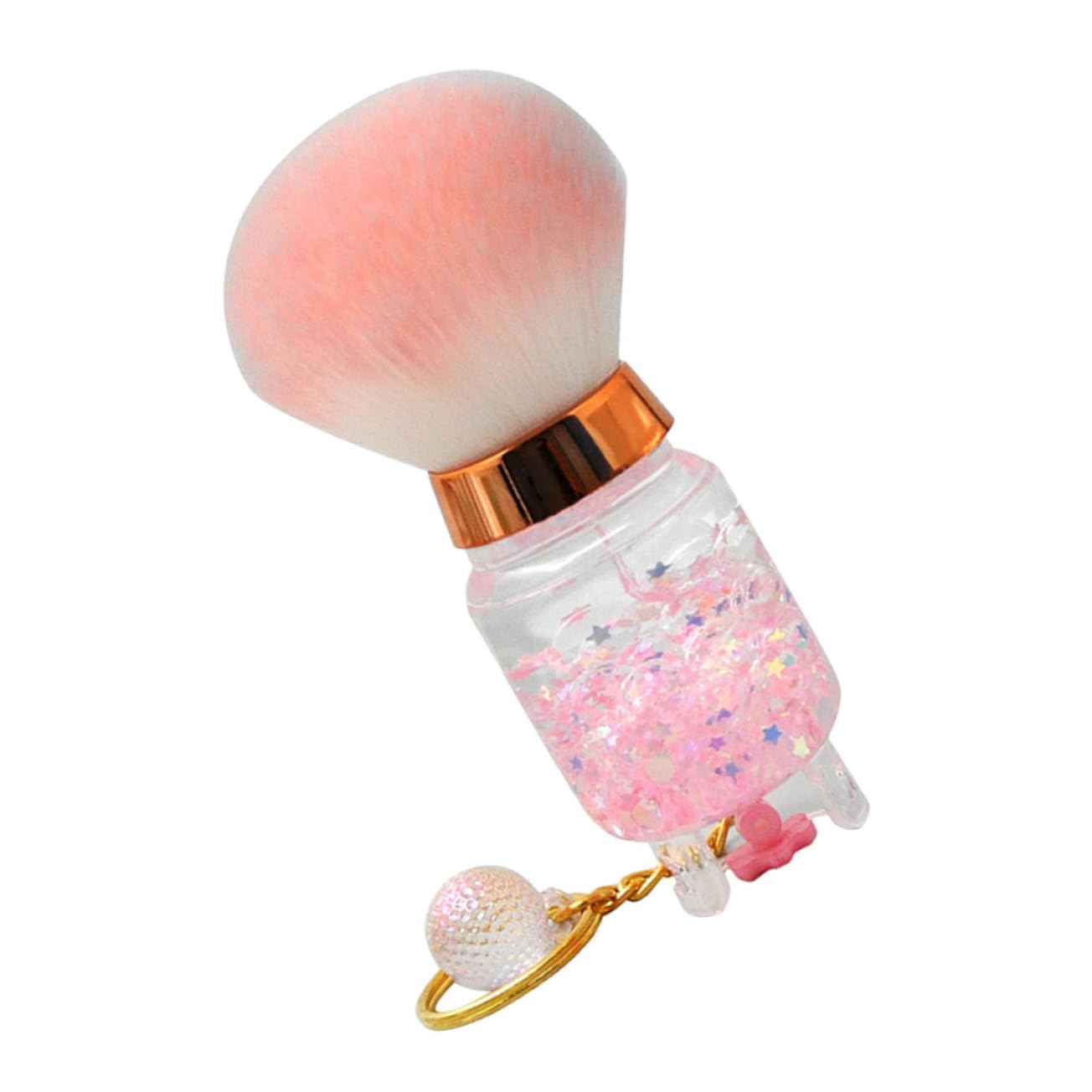 IWOWHERO Blush Makeup Brush Gas Bottle Handle Portable Powder Brush for Cheeks Esthetician Fluffy for Nose Shadow and Highlighter