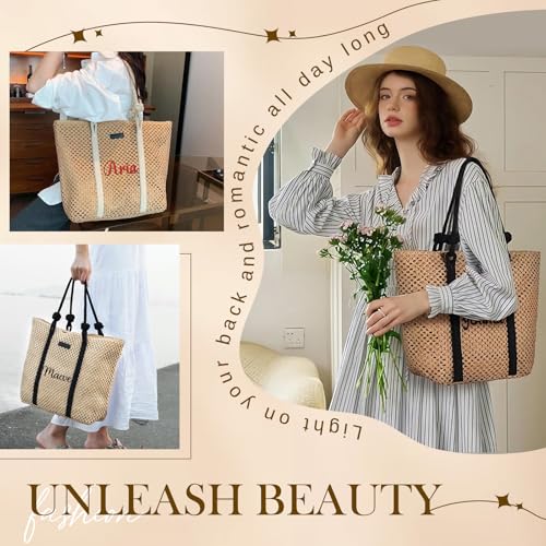 Bolsa de Playa Personalizada para Mujer Grande con Cremallera miniatura 6