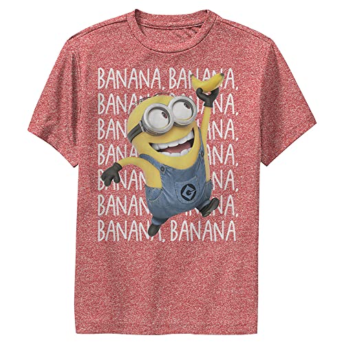 Minions Kid's Gone Bananas T-Shirt, Red HeaTHer, Medium