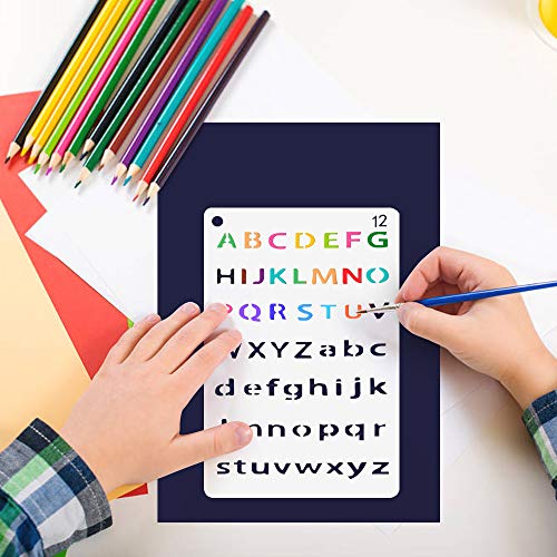 Meetory 20 stuks bullet journal sjablonen, lettersjablonen letters en cijfers, dagboek, sjabloon voor A5 Bullet Journal… - Image 6