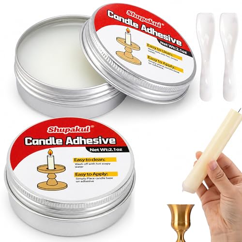2 Pcs Candle Adhesive Taper 4.2 Oz Washable Candle Stick Glue