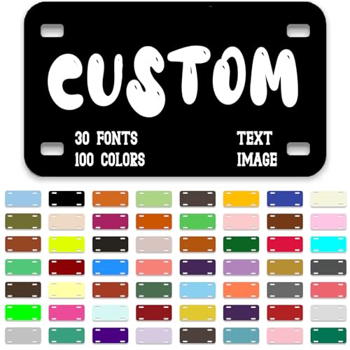 Metahoga - Custom License Plate,7x4 Inches Front License Plate,Thick Rust-Free,Custom Car Tags,Personalized License Plate for Power Wheels | Wagons | ATV | Golf Cart Accessories | Motorcycle