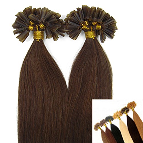 100 Strands 18-24Inch Pre Bonded Keratin Nail Tip Remy Human