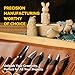 Wood Carving Kit, 33Pcs Wood Carving Tools Set with Thick Leather Storage Bag, Deluxe Wood Carving Set, 6 Wood Carving Knives 8 Chisels 6 Blocks Whittling Kit for Beginners Enthusiasts Kids Gift DIY