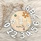 Gleemix 1 Stück Monatliche Baby Meilensteinkarten Karten, Blumen-Stil Meilensteinkarten Baby Holz, Foto Requisiten für Monatskarten Baby 0-12 Monate, um das Wachstum des Baby Monatskarten, Unisex