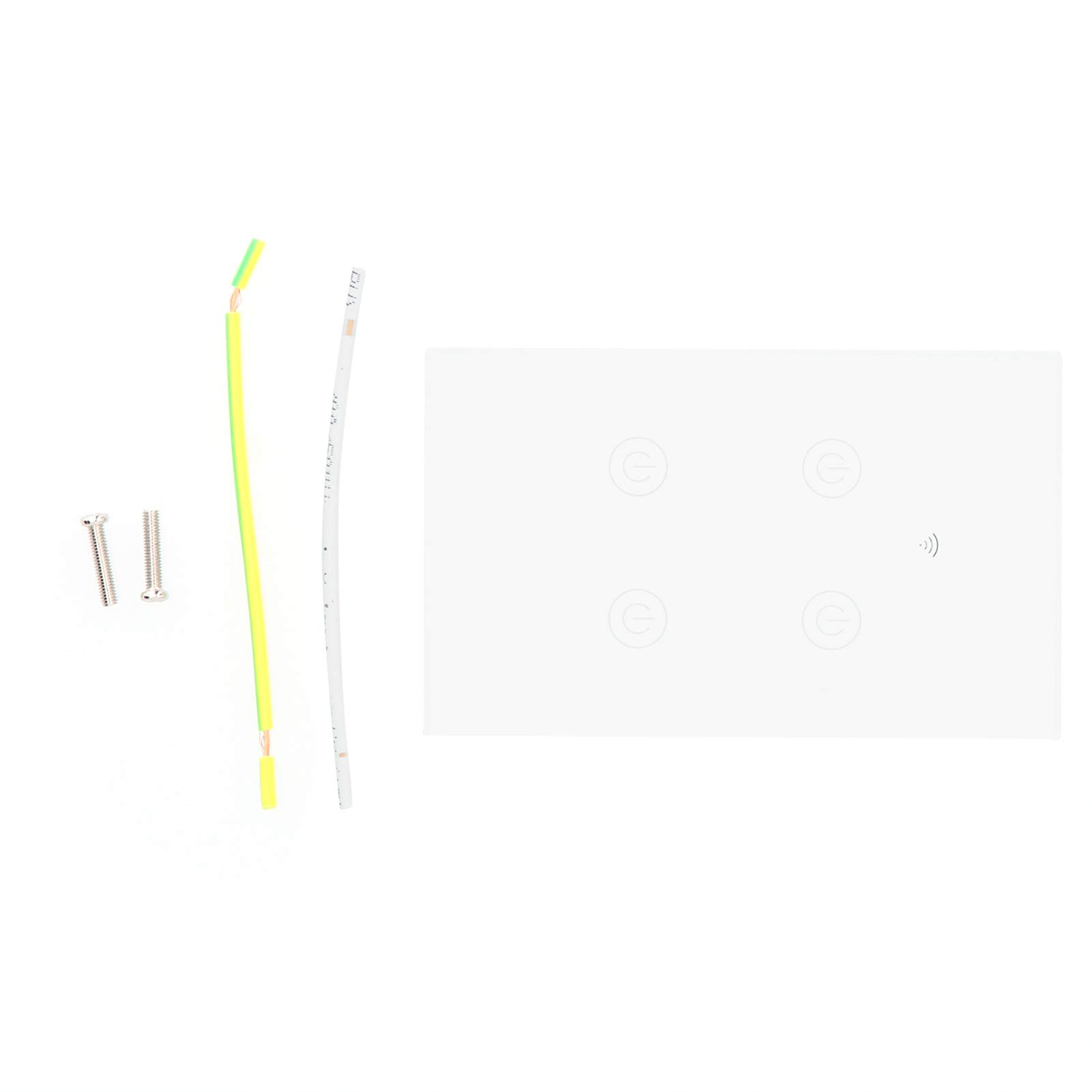 Interruptor táctil de pared WiFi inteligente de 4 canales compatible con Home Control de voz Alimentación de CA ABS y construcción de PC Gestión de iluminación y