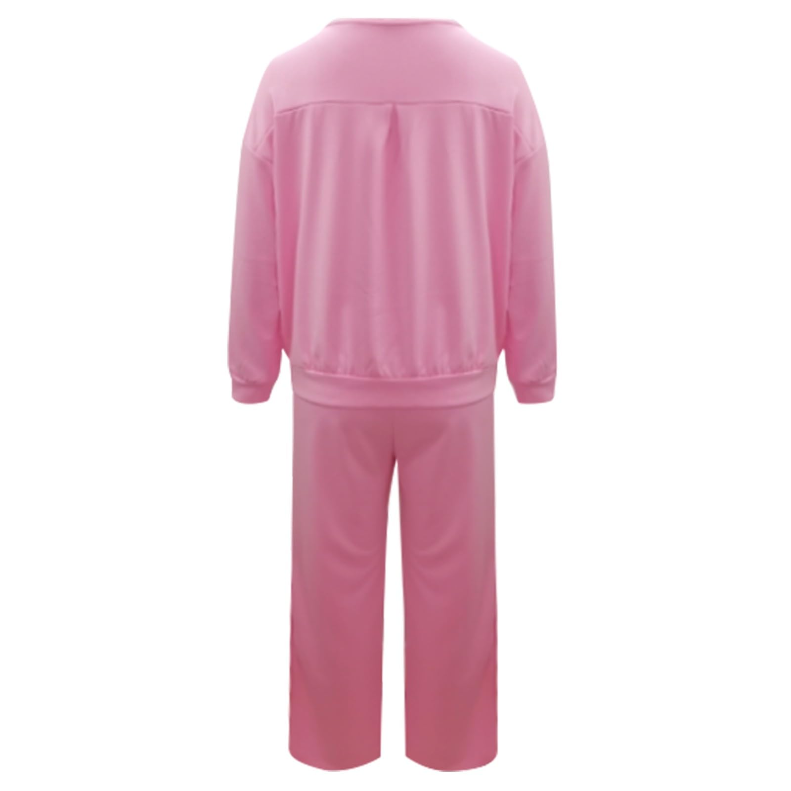 Tuta sportiva da donna, set da 2 pezzi, per autunno, felpe e pantaloni da fitness, con coulisse e tasche, tinta unita, elasticizzata, comoda, da jogging, per attività all'aria aperta, per allenamento