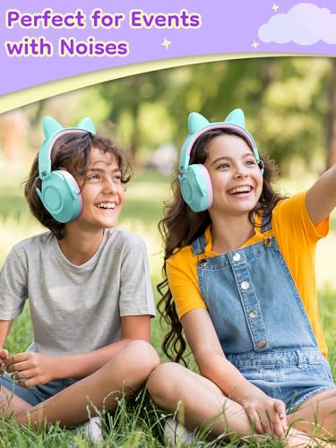 Image of Dr.meter Noise Cancelling Headphones for Kids, SNR 32dB Noise Reduction Safety Ear Muffs for Autism Sensory, Hearing Protection for Monster Jam, Airplane, Firework Show with DIY Stickers -2Pack