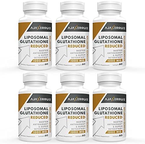1400 mg Liposomal Glutathione – Superior Absorption Complex Reduced Glutathione Supplement 1000 mg with Vitamin C, Hyaluronic Acid – Master Antioxidant for Liver Detox,Brain,Glowing Skin, 360 Count 1400 mg Liposomal Glutathione – Superior Absorption Complex Reduced Glutathione Supplement 1000 mg with Vitamin C, Hyaluronic Acid – Master Antioxidant for Liver Detox,Brain,Glowing Skin, 360 Count