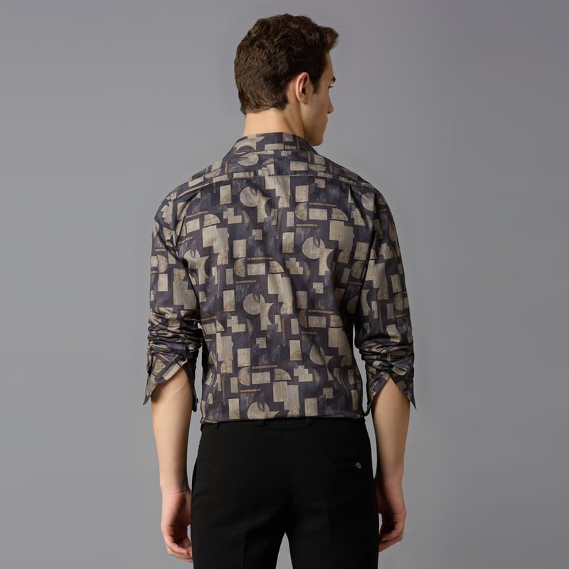 Image of MARK & ALBERT Men's Slim Fit Cotton Formal Shirt