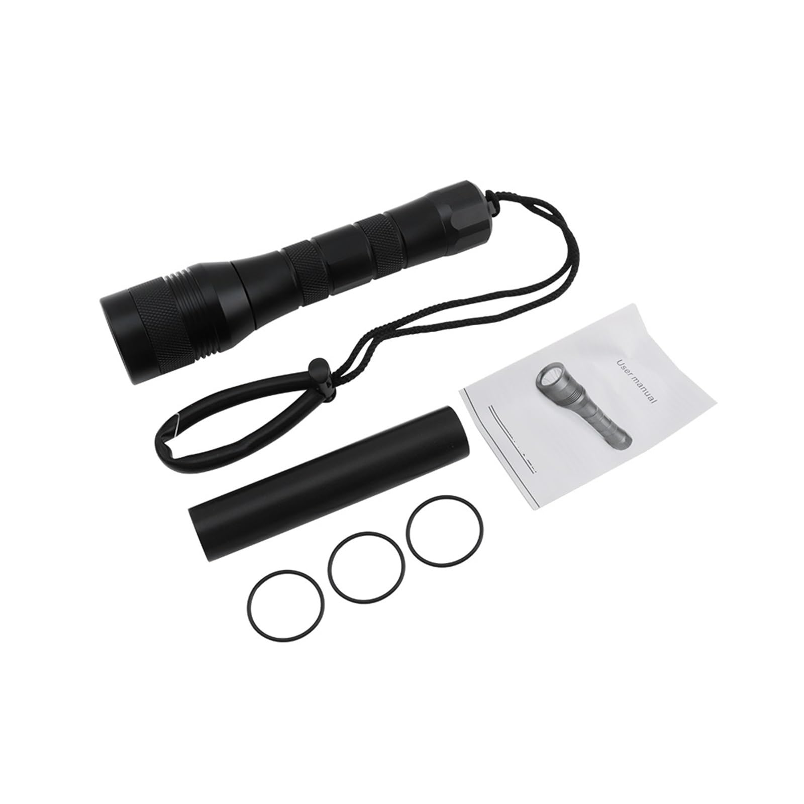 Latarka do nurkowania, Latarka do nurkowania L2 LED 1050LM pojedynczy plik IP68 podwodna latarka 150M 18650 lampa nurkowa latarnia do sportów podwodnych(No Battery)
