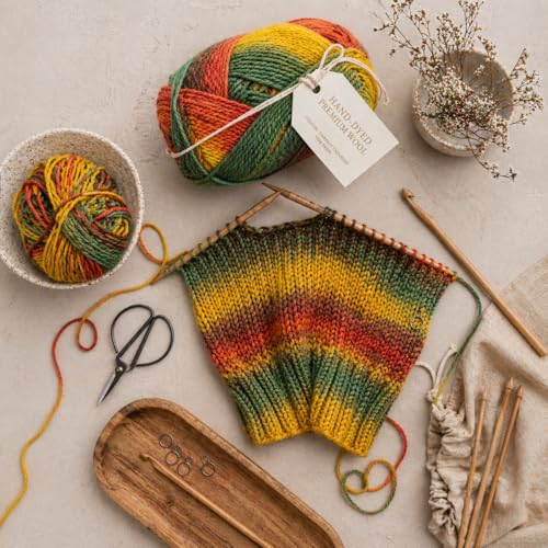 Image of Soft Multicolor Wool Oon Yarn Ball for Knitting, Crochet & DIY Craft | Soft Hand Knitting Thread | Mix Colour Yarn for Sweater, Baby Dress, Scarf & Home Decor.