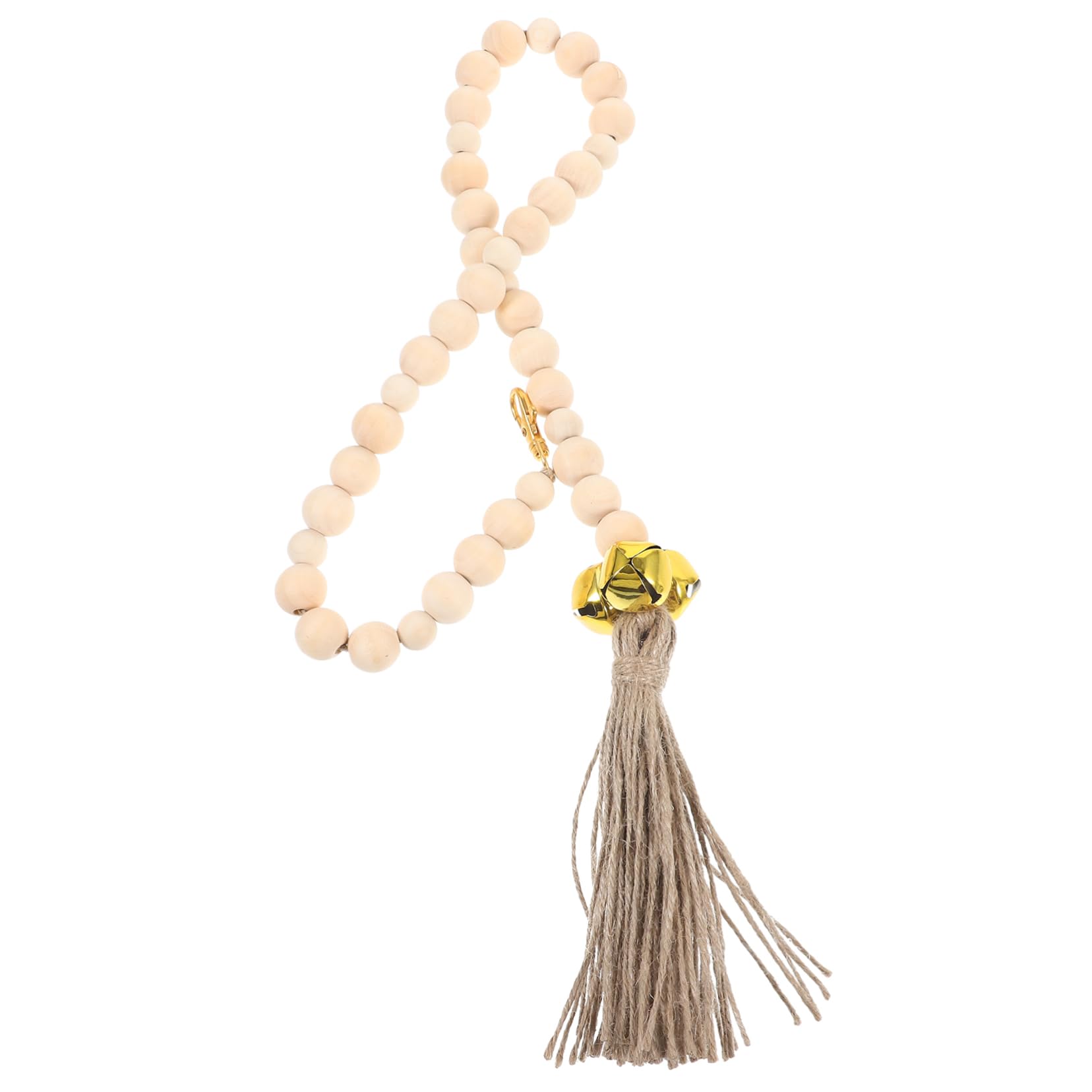 GANAZONO Dog Doorbell Sheepdog Cable Id Tags for Dogs Hanging Bells for Dogs Muzzle Bells Bark Gate Whistle Whelping Loud Cat Bell Puppy Collar with Bell Door Bell Beige Wooden