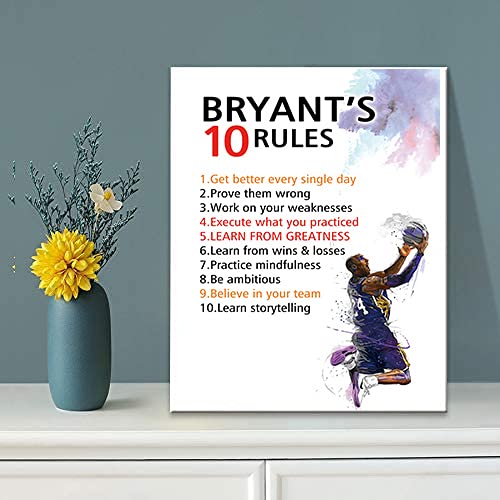 Chenjingling Kobe Bryant Painted Famous Quotes Basketball Decorative Paintings Suitable For Libraries thumb #3