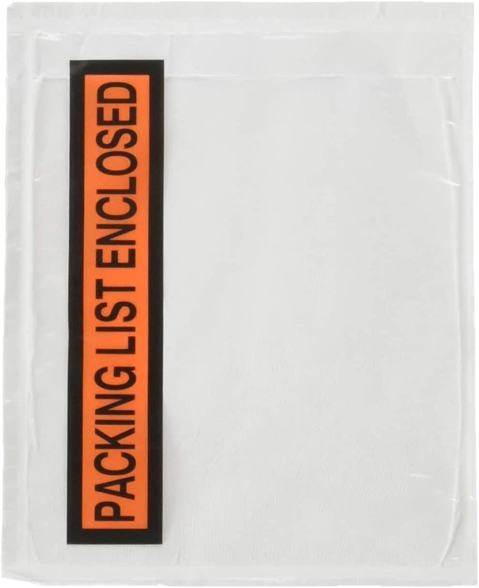 1000 Pieces Clear Self-Adhesive Packing List Envelopes - Shipping/Mailing Printing Pouch Enclosed Bags for Invoice Packing Slip (4.5'x5.5')