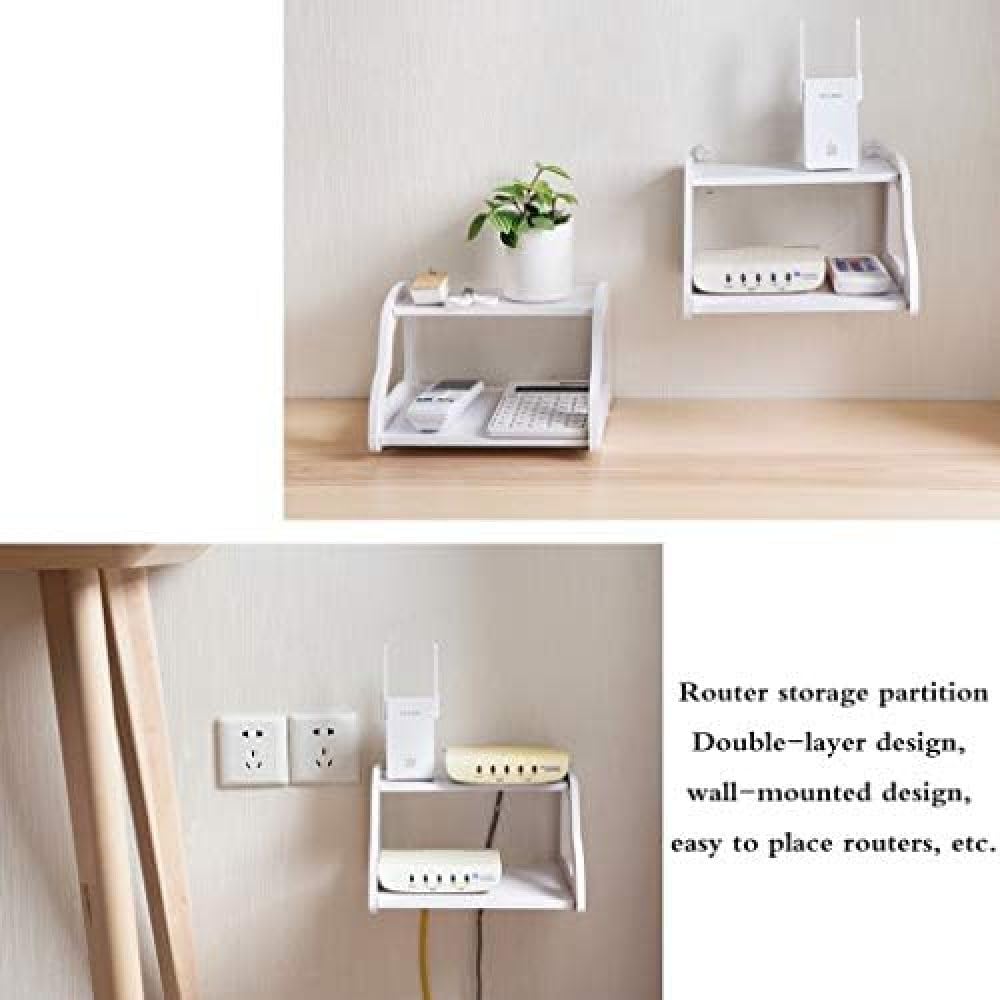 Router-Aufbewahrungsregale, Wandmontage, WiFi-Router-Ständer, Lagerung, schwimmende Wandregal-Halterung, Router-Ausrüstung, Wandregal für Wohnzimmer, Hotel, Router