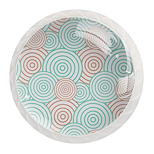 Boutons décoratifs ronds au motif abstrait pour commode chic
