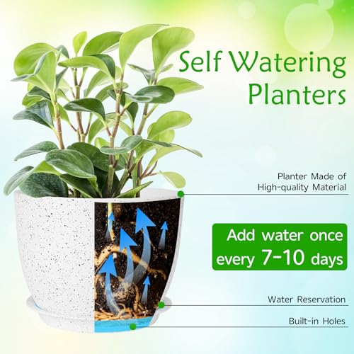 CSYY 25/23/20cm Plant Pots Indoor, Large Plastic Plant Pots - Image 3