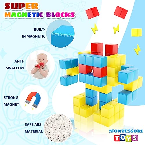 Hiwawind Magnetic Blocks, Toddler Toys For 3 4 5 Year Old Boys Girls, Stem Preschool Learning Sensory Toys And Gifts For Kids, Magnet Toys Building Blocks Cubes For Toddlers 3-5 #TOP1