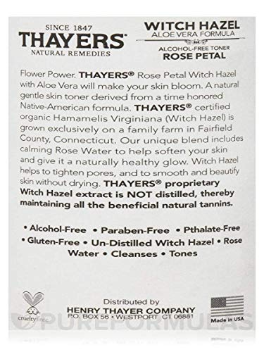 Thayers Rose Petal Witch Hazel with Aloe Vera - 12 oz.(2 pack)